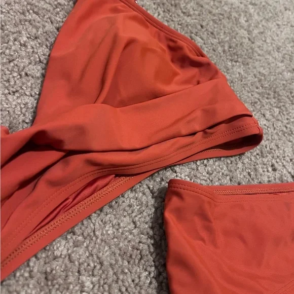 Cupshe Burnt Orange Two-Piece High-Waist Bikini Set - Picture 7 of 10